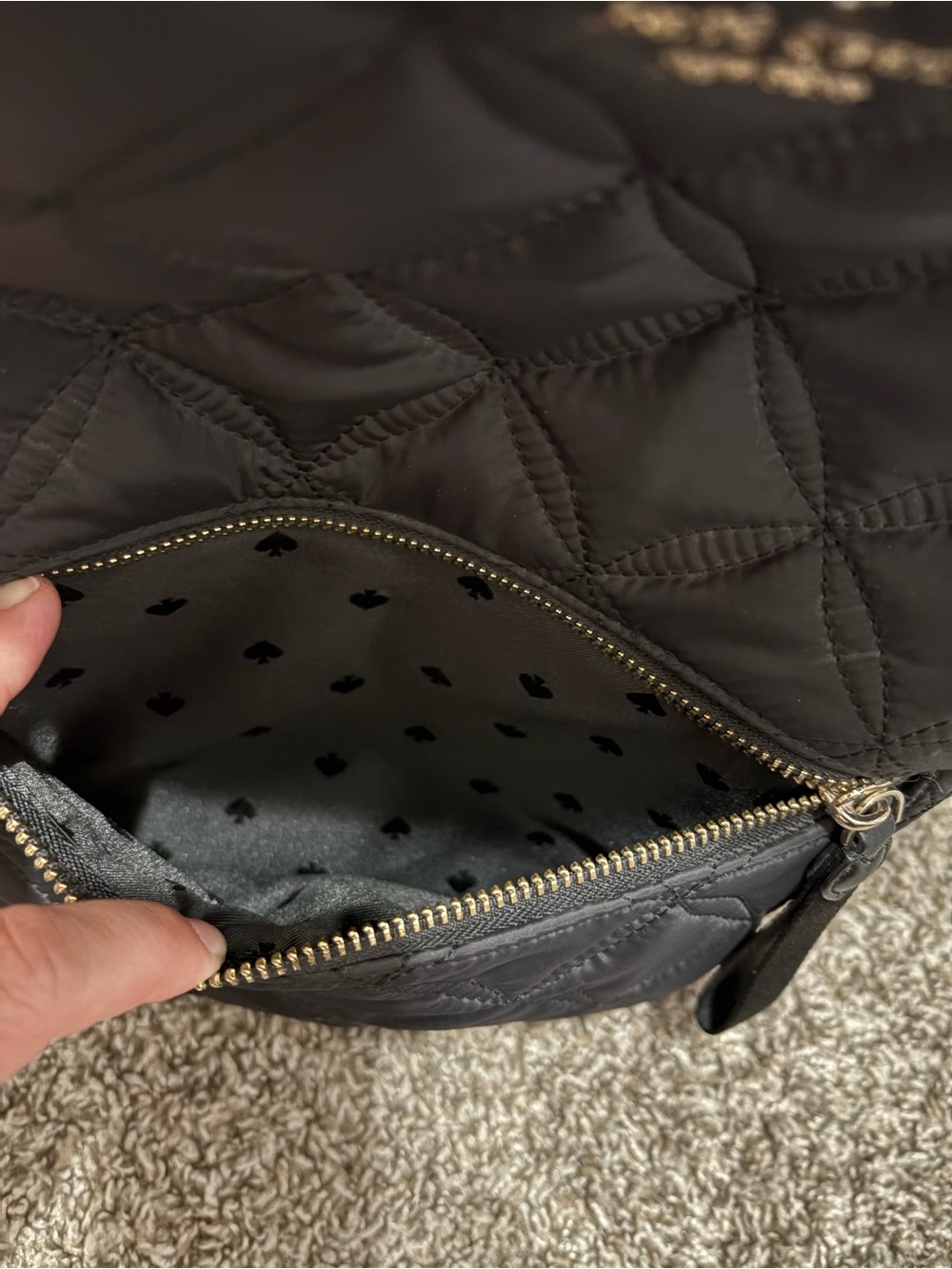kate spade Quilted Black Nylon Backpack - Picture 6 of 6